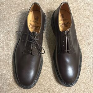 Tricker’s NIB Espresso Daniel Plain Derby Size 13, size 12UK